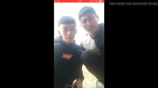 Gay asians outdoors