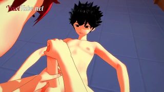 Yaoi hentai 3d shiro & naruto [yaoitube mascot] masturbation & anal in classroom